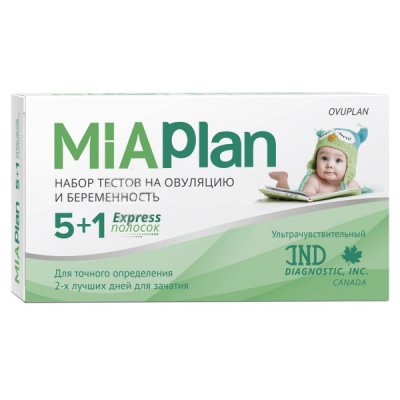 Купить тест для определения овуляции miaplan (миаплан), 5 шт+тест для определения беременности, 1 шт в Городце