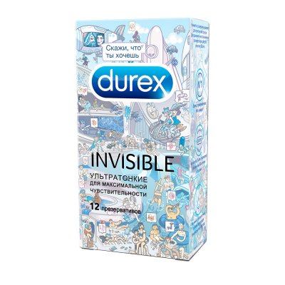 Купить durex (дюрекс) презервативы invisible 12шт doodle в Городце