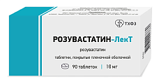 Купить розувастатин-лект, таблетки покрытые пленочной оболочкой 10 мг, 90 шт в Городце