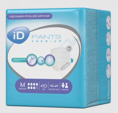 Купить айди (id) pants premium подгузники-трусы для взрослых размер m 10шт в Городце