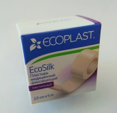 Купить ecoplast ecosilk медицинский фиксирующий текстильный 2,5см х 5м в Городце