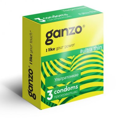Купить ganzo (ганзо) презервативы ультра твин 3шт в Городце