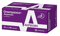 Купить омепразол-акрихин, капсулы кишечнорастворимые 20мг 60шт в Городце