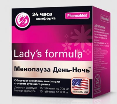 Купить lady's formula (леди-с формула) менопауза день-ночь, таблетки 15 шт+15 шт бад в Городце