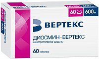 Купить диосмин-вертекс, таблетки, покрытые пленочной оболочкой 600мг, 60 шт в Городце