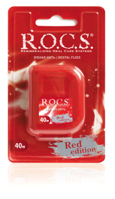 Купить рокс (r.o.c.s) зубная нить расширяющая рокс red edition 40м в Городце