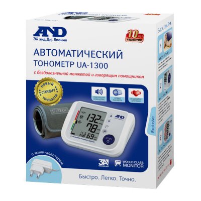 Купить тонометр автоматический a&d (эй энд ди) ua-1300, с адаптером (говорящий) в Городце