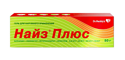 Купить найз плюс, гель для наружного применения 0,25 мг/г+50 мг/г+100 мг/г+10 мг/г, 50 г в Городце