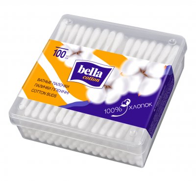 Купить bella cotton (белла) ватные палочки в квадратной упаковке 100 шт в Городце