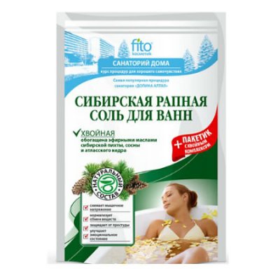 Купить фитокосметик санаторий дома соль для ванн сибирская рапная хвойная, 530г в Городце