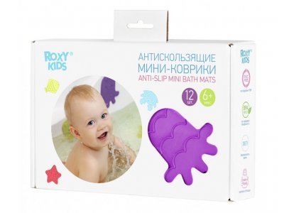 Купить roxy-kids (рокси-кидс) мини-коврики детские для ванной противоскользящие, 12 шт в Городце