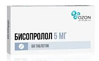 Купить бисопролол, таблетки, покрытые пленочной оболочкой 5мг, 60 шт в Городце