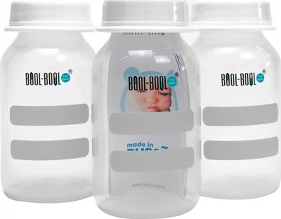 Купить буль-буль (bool-bool) бутылочка-контейнер детская для молока, 125мл, 3 шт в Городце
