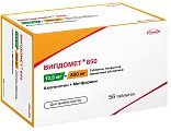 Купить випдомет 850, таблетки, покрытые пленочной оболочкой 12,5мг + 850мг, 56 шт в Городце