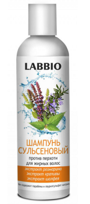 Купить labbio (лаббио) шампунь сульсеновый против перхоти для жирных волос, 250мл в Городце