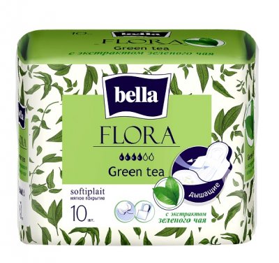 Купить bella (белла) прокладки flora с экстрактом зеленого чая 10 шт в Городце