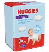 Купить huggies (хаггис) подгузники-трусики для мальчиков 4 9-14кг 17шт в Городце