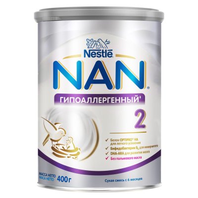 Купить nan optipro 2 (нан) гипоаллергенная молочная смесь с 6 месяцев, 400г в Городце