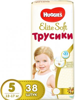 Купить huggies (хаггис) трусики elitesoft 5, 12-17кг 38 шт в Городце