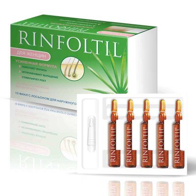 Купить rinfoltil (ринфолтил) усиленная формула от выпадения волос для женщин ампулы, 10 шт в Городце