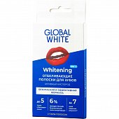 Купить глобал вайт (global white) полоски для зубов отбеливающие активный кислород 2 шт в Городце