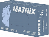 Купить перчатки matrix смотровые нитриловые нестерильные неопудренные текстурированные, размер l, 50 пар, голубые в Городце