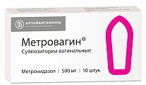 Купить метровагин, суппозитории вагинальные 500мг, 10 шт в Городце