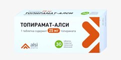 Купить топирамат, таблетки, покрытые пленочной оболочкой 25мг, 30 шт в Городце