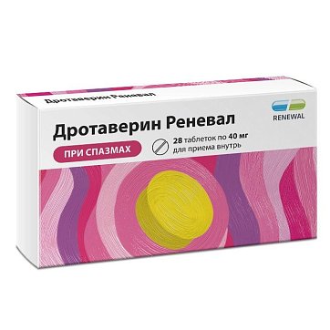 Дротаверин Реневал, таблетки 40мг, 28 шт