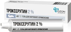 Купить троксерутин, гель для наружного применения 2%, 40г в Городце