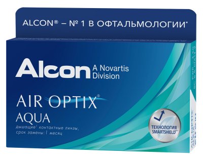 Купить контактные линзы air optix aqua, 3 pk в Городце
