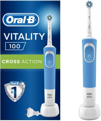 Купить oral-b (орал-би) электрическая зубная щетка oral-b vitality d1004131 crossaction blue в Городце