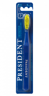 Купить президент (president) зубная щетка sensitive мягкая, 1 шт в Городце