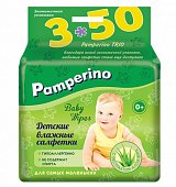Купить pamperino (памперино) салфетки влажные детские, 50шт 3 упаковки в Городце