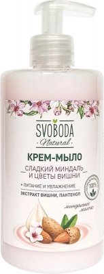 Купить svoboda natural (свобода натурал) крем-мыло жидкое сладкий миндаль и цветы вишни, 430 мл в Городце
