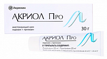 Купить акриол про, крем для местного и наружного применения 2,5%+2,5%, туба 30г в Городце