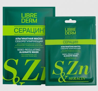 Купить librederm seracin (либридерм) маска альгинатная себорегулирующая для проблемной кожи, 30г 5шт в Городце