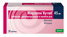 Купить мирзатен ку-таб, таблетки, диспергируемые в полости рта 45мг 30шт в Городце
