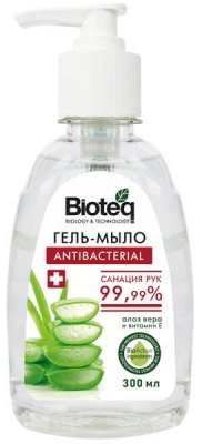 Купить bioteq (биотек) гель-мыло антибактериальное с экстрактом алоэ вера, 300 мл в Городце