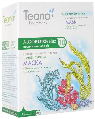 Купить тиана (teana) маска альгинатная песня семи морей тонизирующая с женьшенем витамином с и миоксинолом 30г, 5 шт в Городце