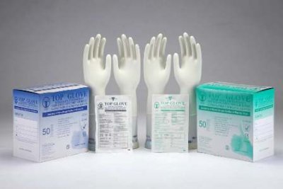 Купить перчатки top gloves нестерильные латексные опудренные размер м, 50 пар в Городце