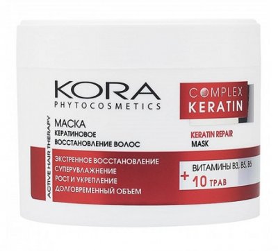 Купить kora (кора) маска кератиновое восстановление волос 300мл в Городце