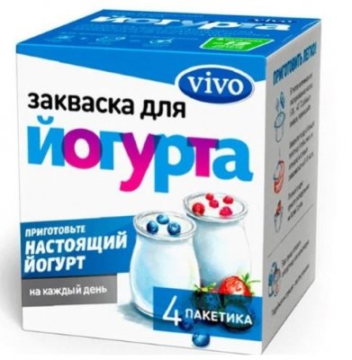Купить vivo (виво) закваска для йогурта fit, пакетики 0,5г, 4 шт в Городце