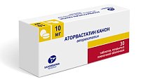 Купить аторвастатин канон, таблетки, покрытые пленочной оболочкой 10мг, 30 шт в Городце