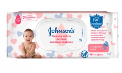 Купить johnson's baby (джонсон беби) салфетки влажные нежная забота 64шт в Городце