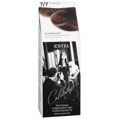 Купить estel (эстель) краска-уход для волос celebrity тон 7/7 лесной орех в Городце