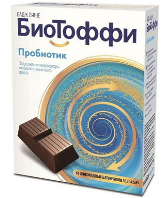 Купить биотоффи пробиотик, шоколадный батончик 5г, 10 шт бад в Городце