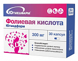 Купить фолиевая кислота югмедфарм, капсулы массой 300мг 30шт бад в Городце