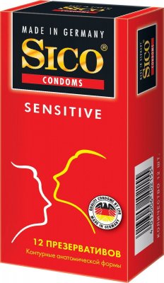 Купить sico (сико) презервативы sensitive контурные 12шт в Городце