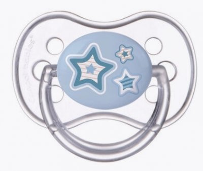 Купить canpol (канпол) пустышка круглая силиконовая 0-6 месяцев newborn baby голубая 1 шт в Городце